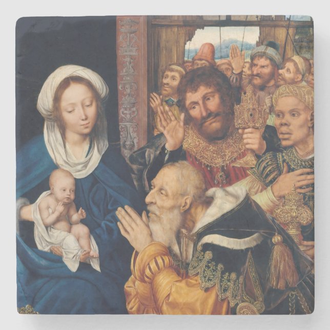 Quentin Matsys - The Adoration of the Magi Stone Coaster (Front)