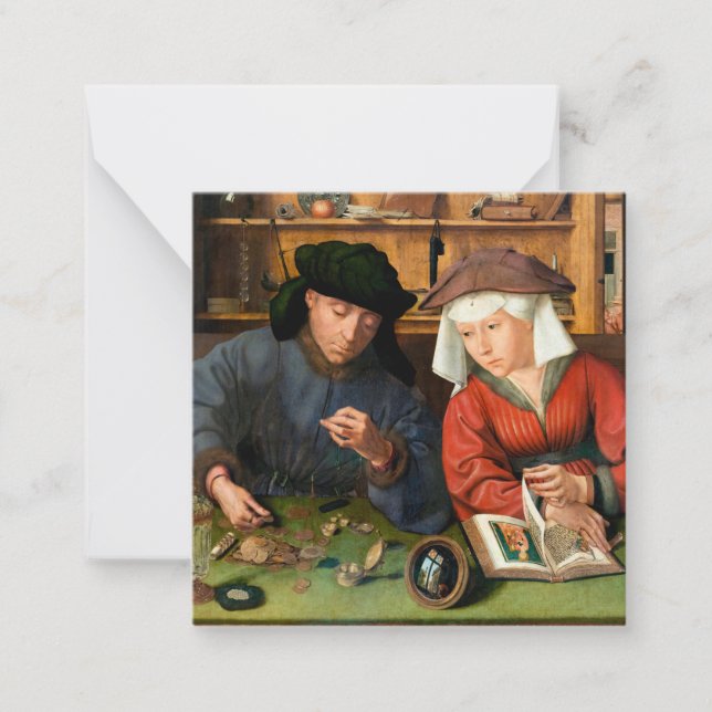 Quentin Matsys - The Moneylender and His Wife Card (Front)