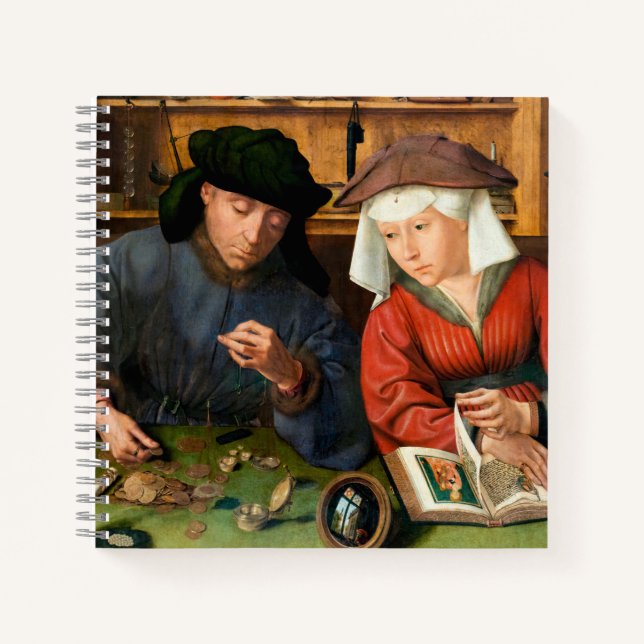 Quentin Matsys - The Moneylender and His Wife Notebook (Front)