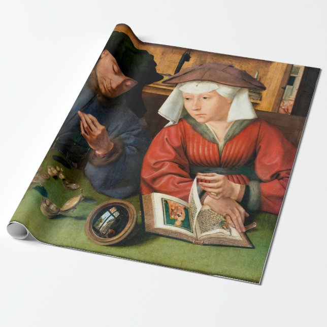 Quentin Matsys - The Moneylender and His Wife Wrapping Paper (Unrolled)