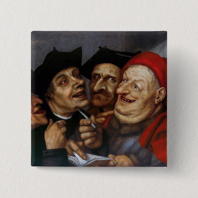 Quentin Matsys - The Purchase Agreement 15 Cm Square Badge (Front)