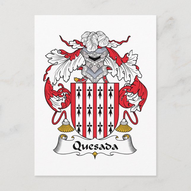Quesada Family Crest Postcard (Front)
