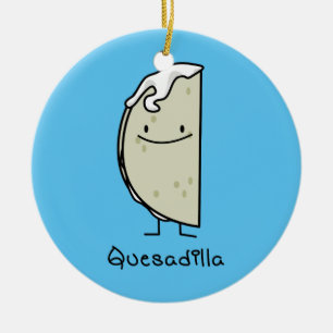 Quesadilla Mexican grilled Tortilla with Cheese Ceramic Tree Decoration