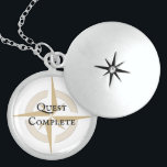 Quest Complete Compass Locket Necklace<br><div class="desc">Show your pride at leveling up your Zeemz Skillz when you wear this Quest Complete pendant.</div>