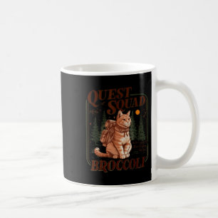 Quest Fantasy Squad Broccoli Funny Cat  Coffee Mug