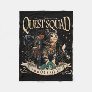 Quest Fantasy Squad Broccoli Kitten Funny Cat Fleece Blanket