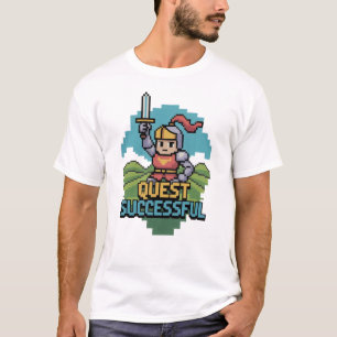 Quest Successful 8 Bit Motivation  T-Shirt
