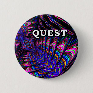 QUEST ( you can change the word ) 6 Cm Round Badge