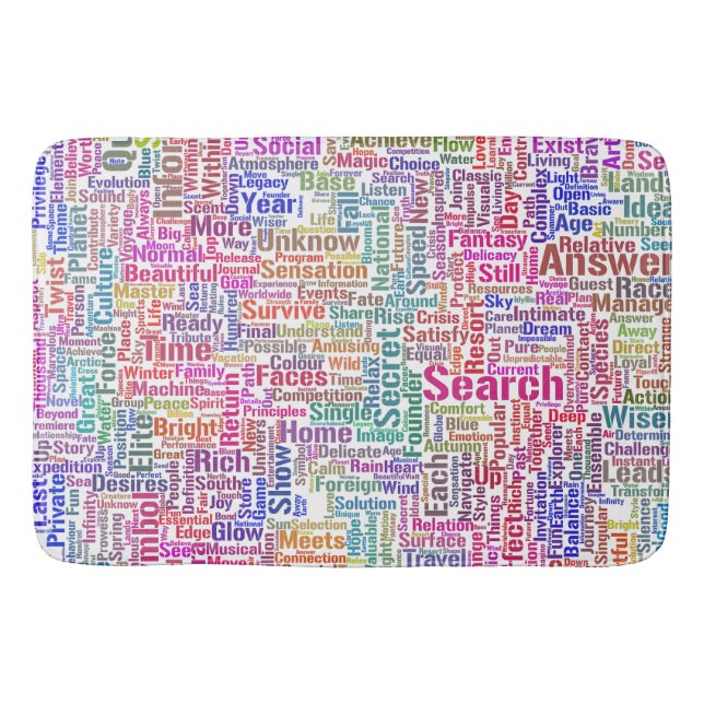 Question Apprendre Nuage MotssTexte Motif Message Bath Mat (Front)