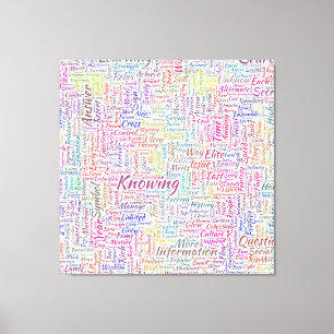Question Apprendre Nuage MotssTexte Motif Message Canvas Print