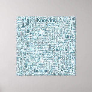 Question Apprendre Nuage MotssTexte Motif Message Canvas Print