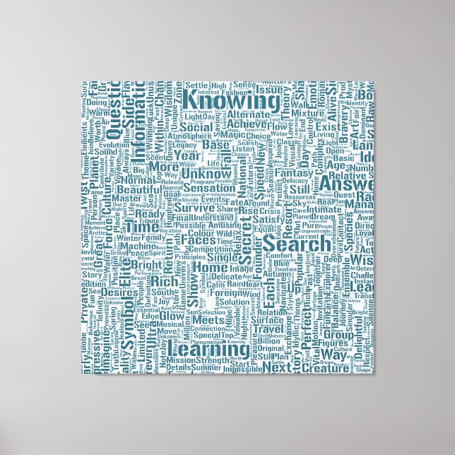 Question Apprendre Nuage MotssTexte Motif Message Canvas Print (Front)
