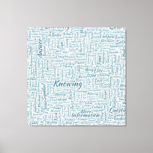 Question Apprendre Nuage MotssTexte Motif Message Canvas Print