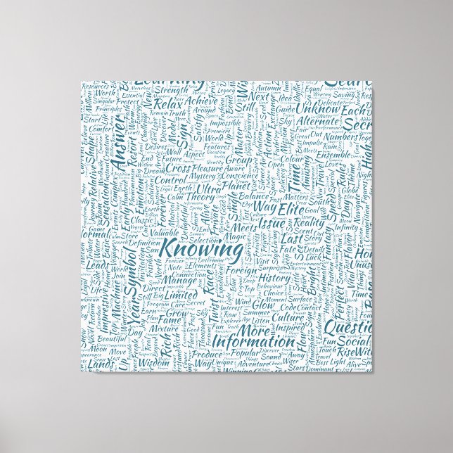 Question Apprendre Nuage MotssTexte Motif Message Canvas Print (Front)
