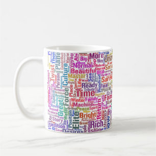 Question Apprendre Nuage MotssTexte Motif Message Coffee Mug