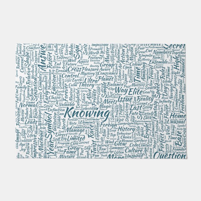 Question Apprendre Nuage MotssTexte Motif Message Doormat (Front)