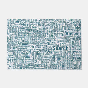 Question Apprendre Nuage MotssTexte Motif Message Doormat