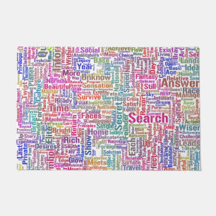 Question Apprendre Nuage MotssTexte Motif Message Doormat