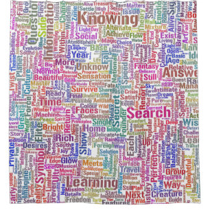 Question Apprendre Nuage MotssTexte Motif Message Shower Curtain