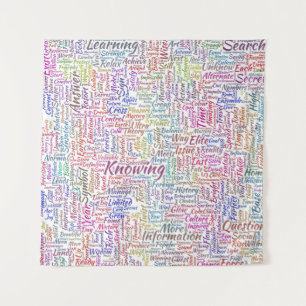 Question Apprendre Nuage MotssTexte Motif Message Tapestry