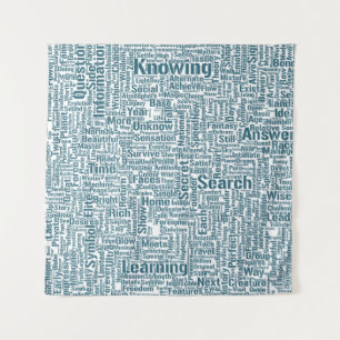 Question Apprendre Nuage MotssTexte Motif Message Tapestry