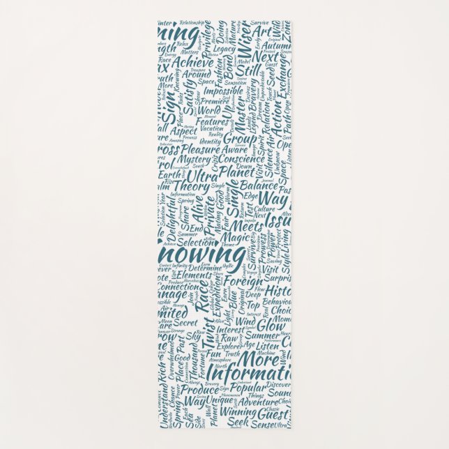 Question Apprendre Nuage MotssTexte Motif Message Yoga Mat (Front)