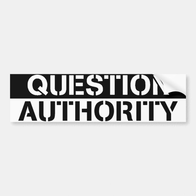 Question Authority Bumper Sticker (Front)