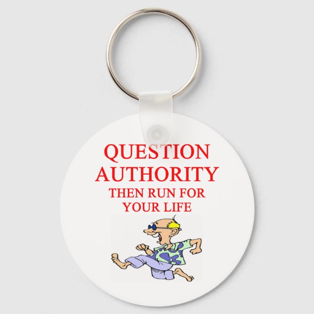 question authority key ring (Front)