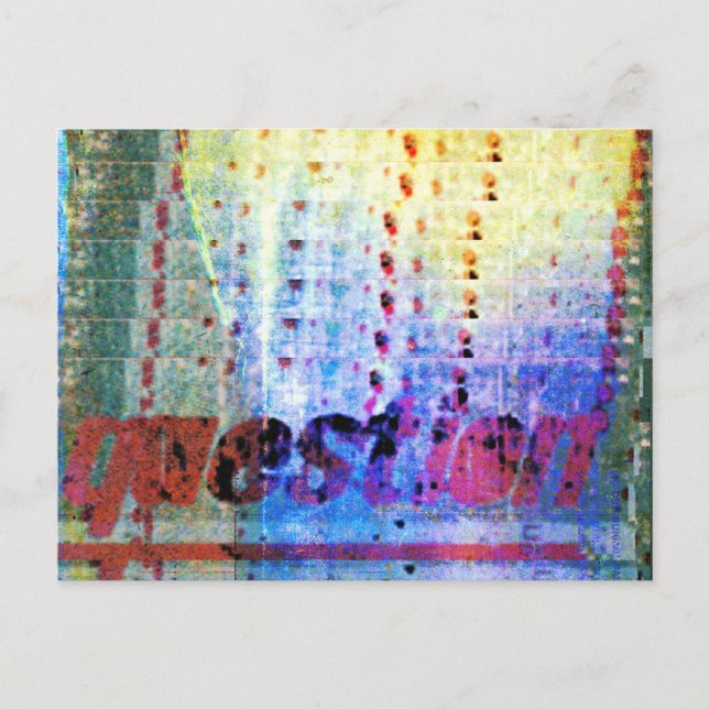 question collage abstract postcard (Front)