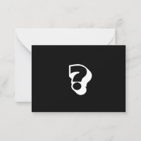 question, date invitation, bold modern black white