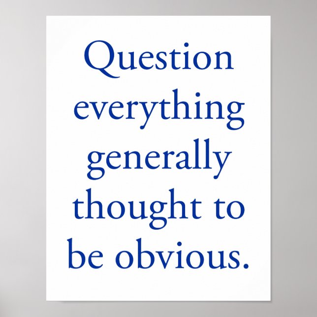Question everything poster (Front)