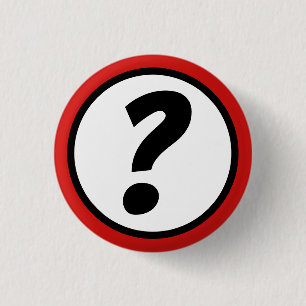 Question Mark 3 Cm Round Badge