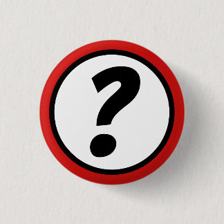 Question Mark 3 Cm Round Badge