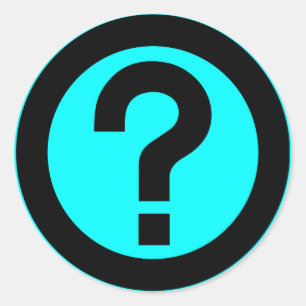 Question Mark Ask Query Symbol Punctuation Classic Round Sticker