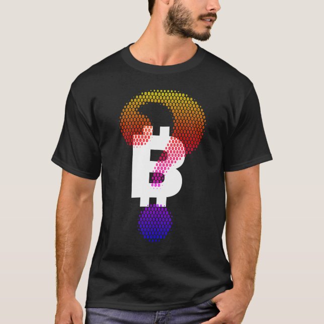 QUESTION MARK BITCOIN CRYPTO CURRENCY LOGO T-Shirt (Front)