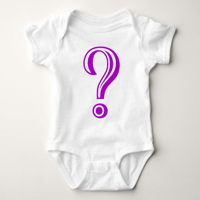 Question Mark Chiseled Baby Bodysuit (Front)