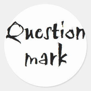 Question Mark Classic Round Sticker