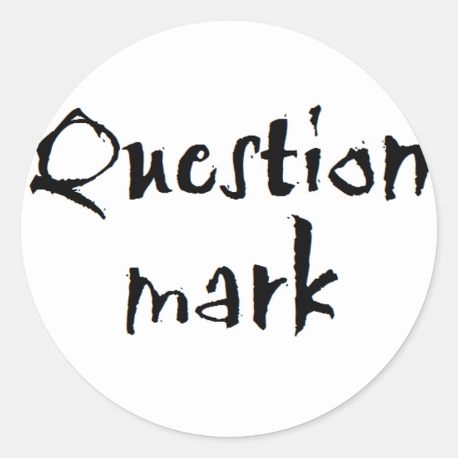 Question Mark Classic Round Sticker (Front)
