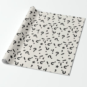 Question Mark Funny Mystery Gift Pattern Wrapping Paper