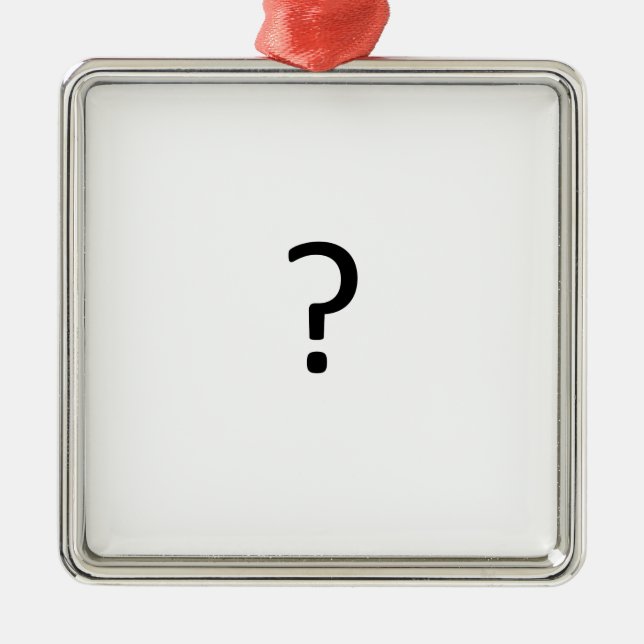 Question Mark Metal Tree Decoration (Front)