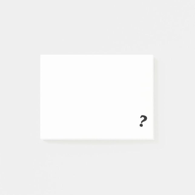 Question Mark Notepad (Front)