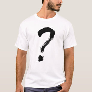 Question Mark Painting Women's Men's Stencil T-Shirt