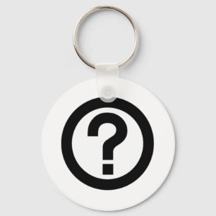 Question Mark Sign Key Ring
