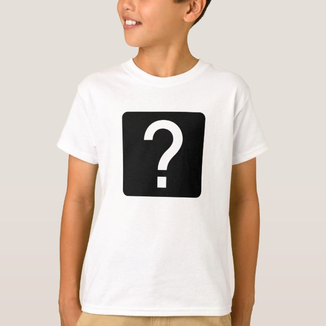 Question Mark Square Panel T-Shirt (Front)