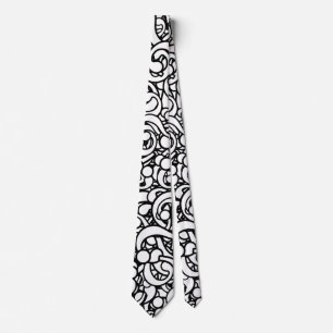Question mark typographic pattern design tie