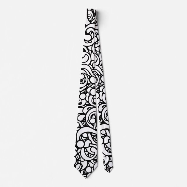 Question mark typographic pattern design tie (Front)
