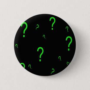 Question Marks 6 Cm Round Badge