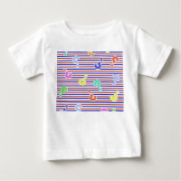 Question Marks Funky Stripes Baby Bodysuit