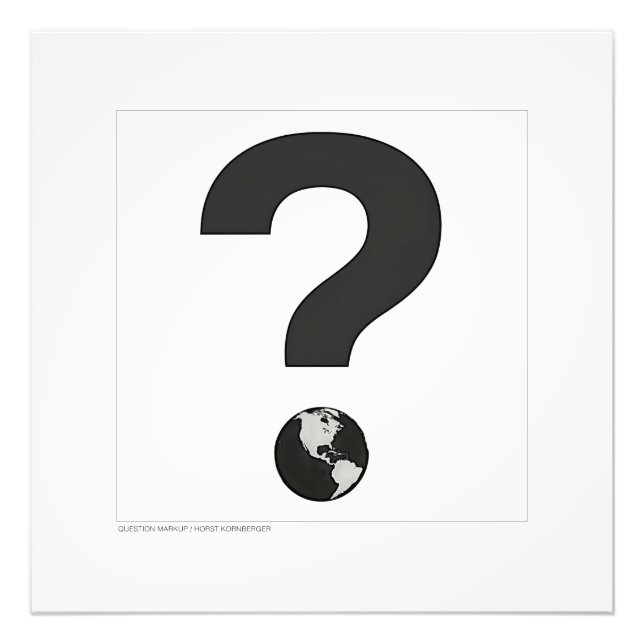QUESTION MARKUP  PHOTO PRINT (Front)