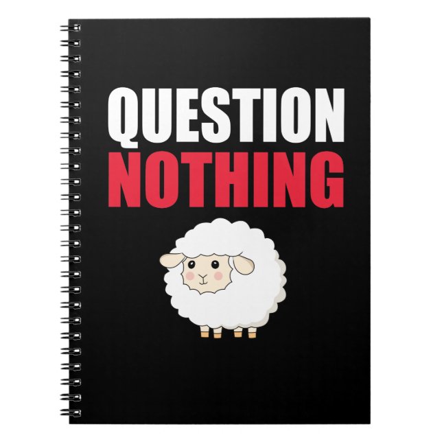 Question Nothing Sheep Notebook (Front)